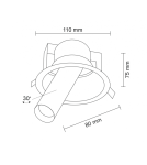 Lampy podtynkowe - oczka - Shilo YAKUMO 1xGU10 MR11 czarny wpuszczana 7804 - product 2