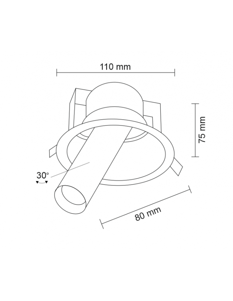 Lampy podtynkowe - oczka - Shilo YAKUMO 1xGU10 MR11 czarny wpuszczana 7804 - product kolory-swiatla.pl 2