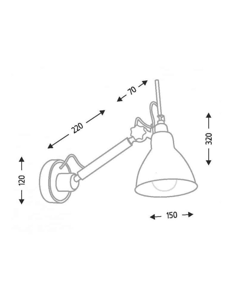 Kinkiety loftowe - industrialne - Shilo DAISEN 1xE27 czarny kinkiet 4481 - product kolory-swiatla.pl 2