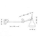 Kinkiety na wysięgniku - Shilo DAISEN 1xE27 czarny kinkiet 4482 - product 2