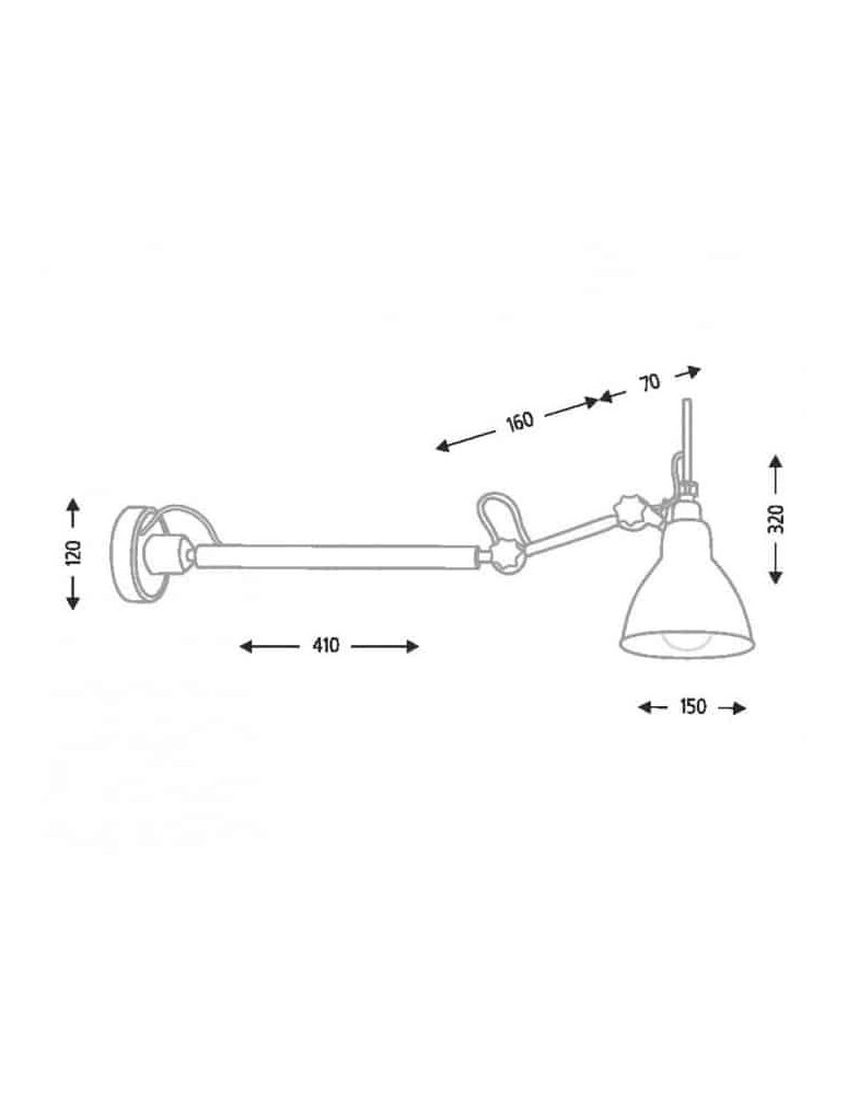 Kinkiety na wysięgniku - Shilo DAISEN 1xE27 czarny kinkiet 4482 - product kolory-swiatla.pl 2