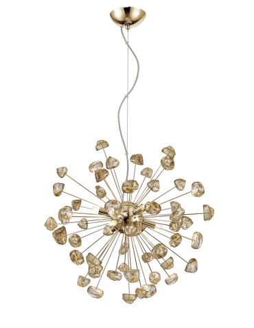 Zuma Line Star Lampa Wisząca Złota/Gold 6xG9 Francuski Złoty Bursztynowy P0539-06A-F7DY