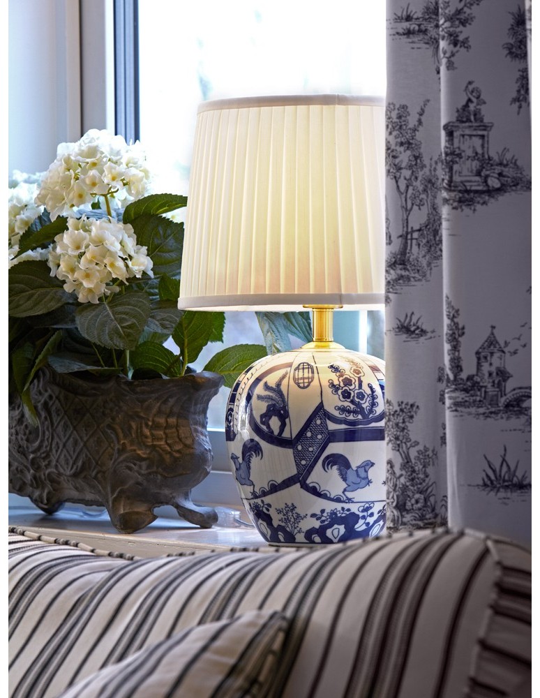 Lampy stołowe klasyczne - Markslojd GÖTEBORG 1L 30,5cm Niebieski/Biały 105000 Stołowa - product kolory-swiatla.pl 2