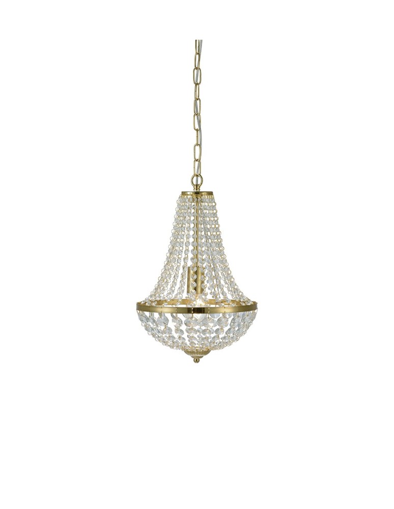 Żyrandole glamour - Markslojd GRÄNSÖ 30cm Brushed brass 106118 Wisząca - produkt kolory-swiatla.pl 1