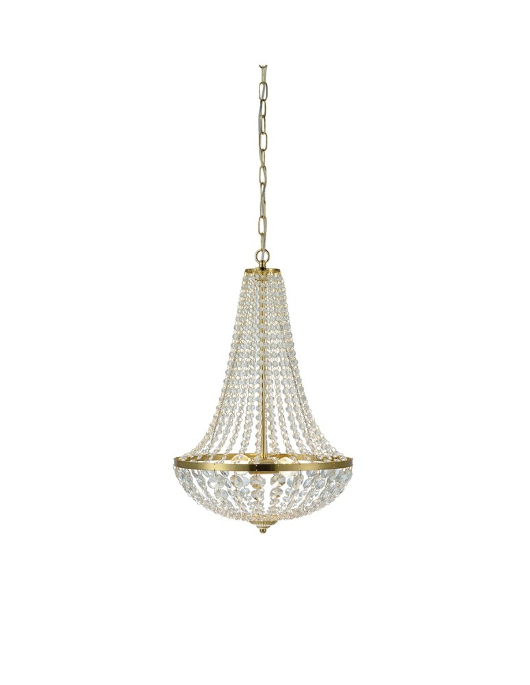Żyrandole glamour - Markslojd GRÄNSÖ 40cm Brushed Brass 106119 Wisząca - produkt kolory-swiatla.pl 1