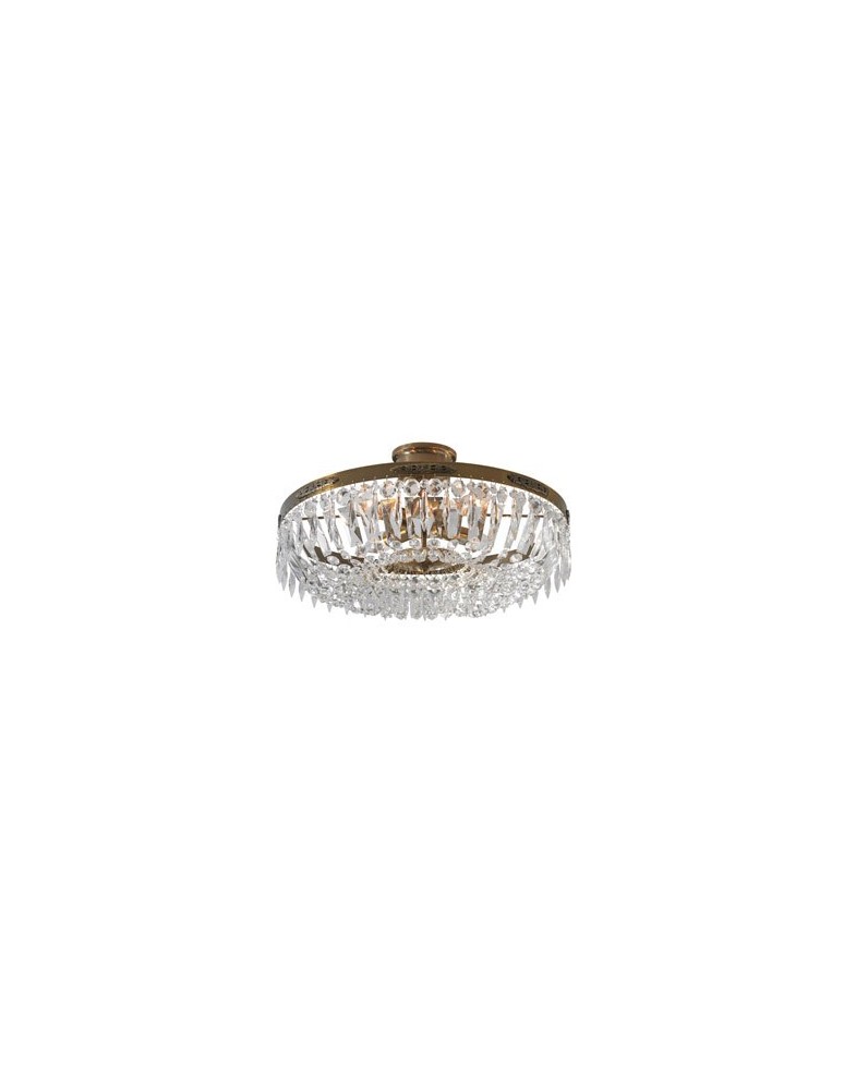 Lampy sufitowe z kryształami - Markslojd HOVDALA 48cm Antyczny/MC 100618 Plafon - produkt kolory-swiatla.pl 1