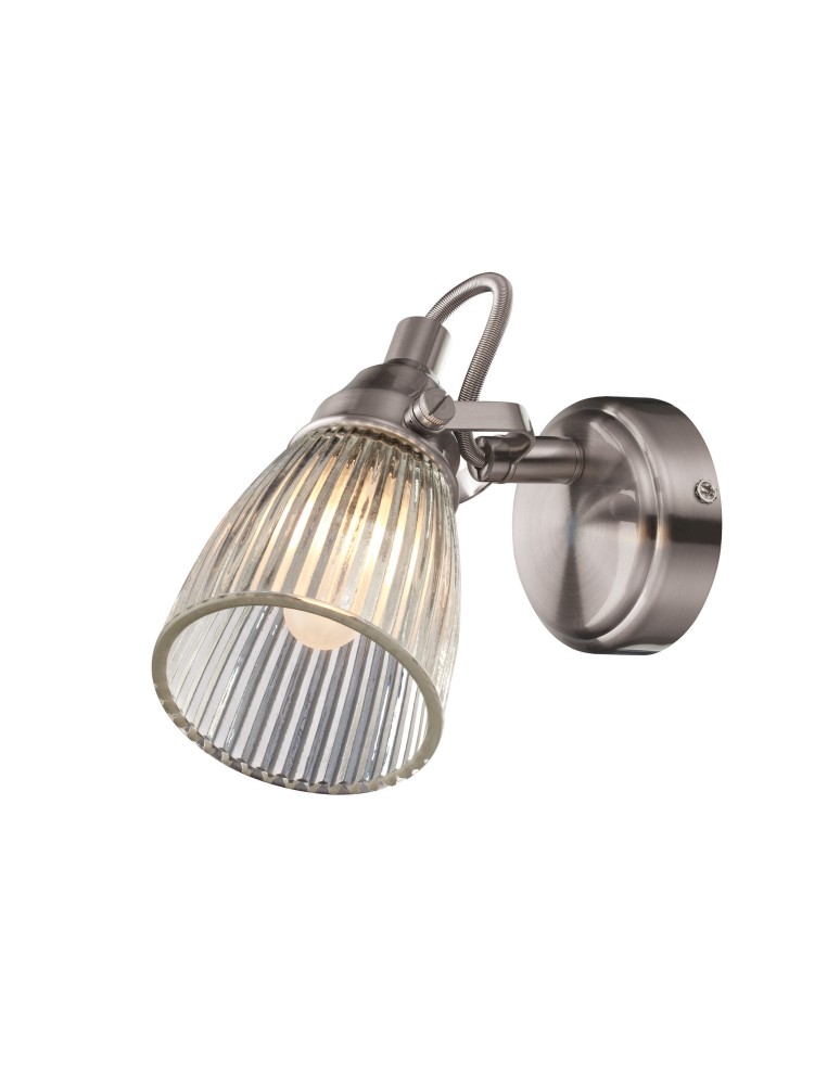 Kinkiety - Markslojd LADA 1L IP44 Stalowy/Przezroczysty 104864 Kinkiet - produkt kolory-swiatla.pl 1
