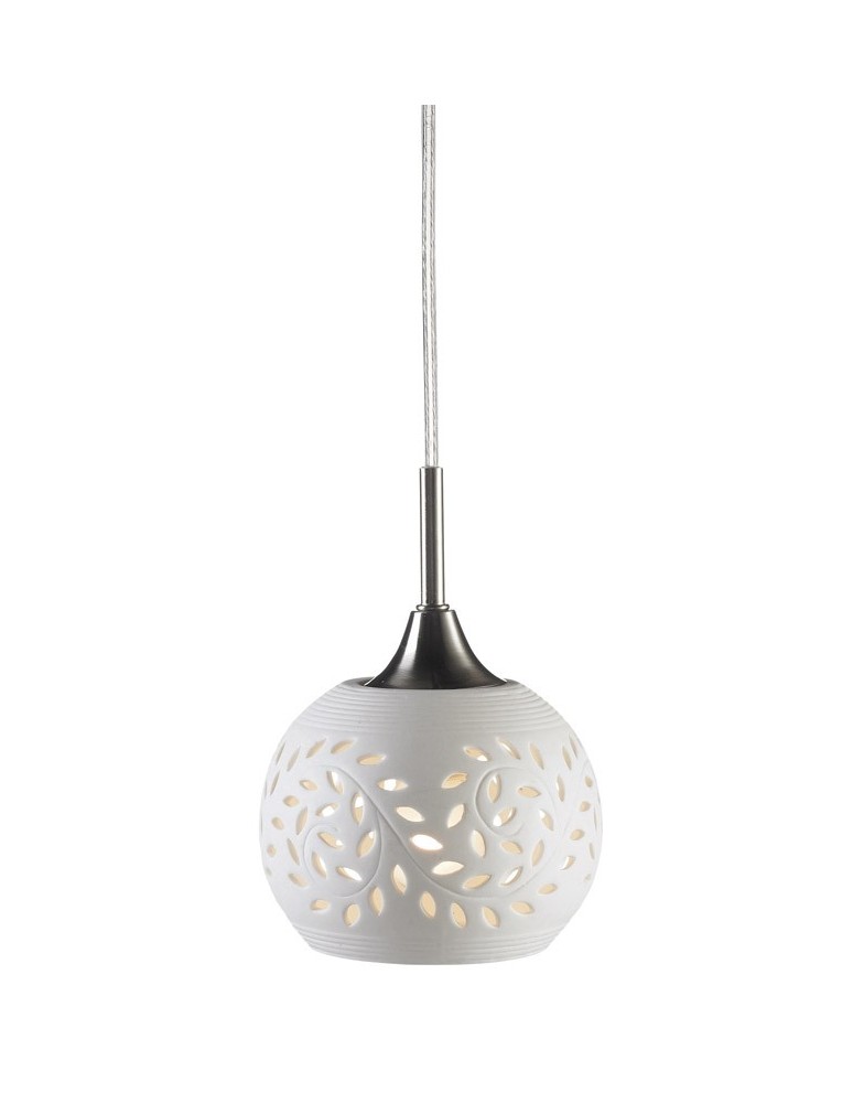 Lampy wiszące - Markslojd LOHALS 1L 18cm Stalowy/Biały 102288 Wisząca - produkt kolory-swiatla.pl 1