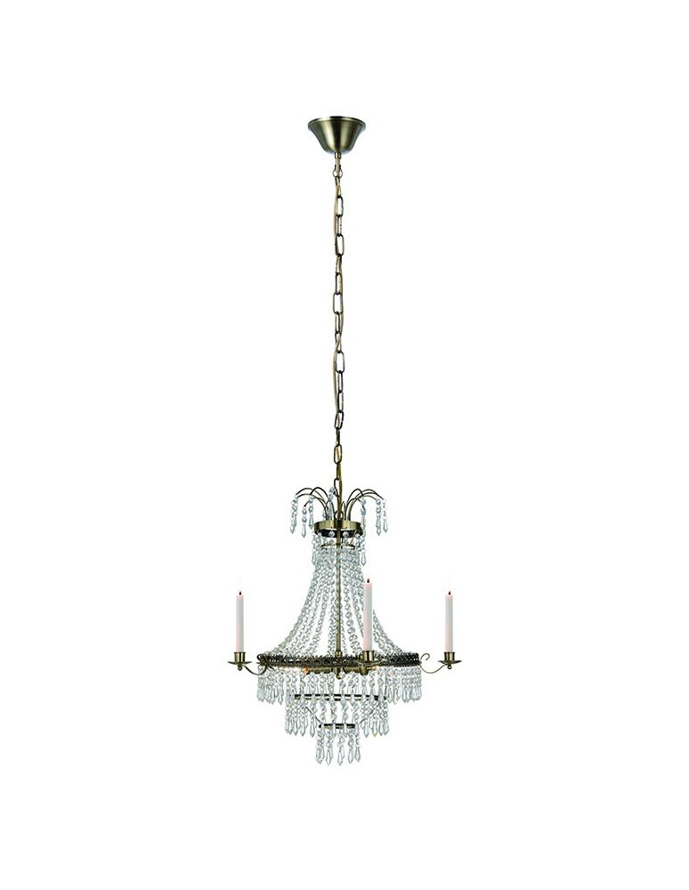 Żyrandole glamour - Markslojd MARIELUND Crown 3L Antique/Mc 105157 Wisząca - produkt kolory-swiatla.pl 1