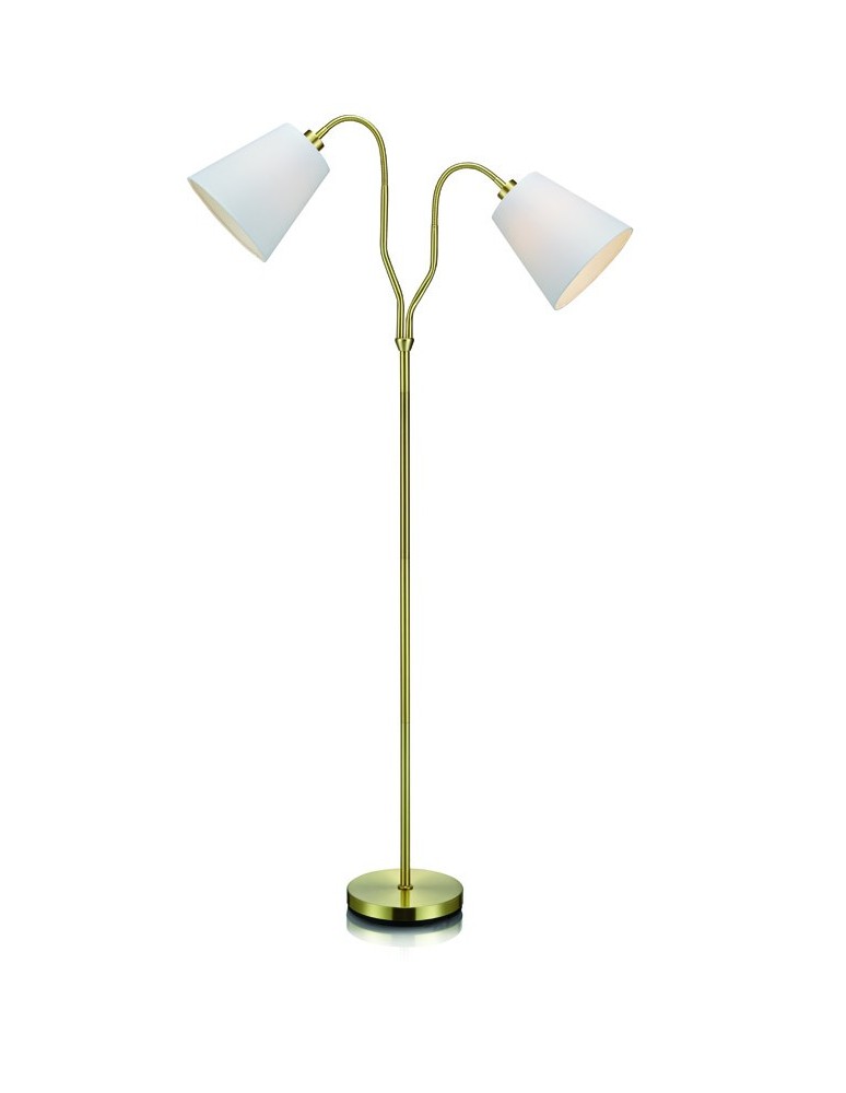 Lampy podłogowe - Markslojd MODENA 2L Mosiądz/Biały 105274 Podłogowa - produkt kolory-swiatla.pl 1