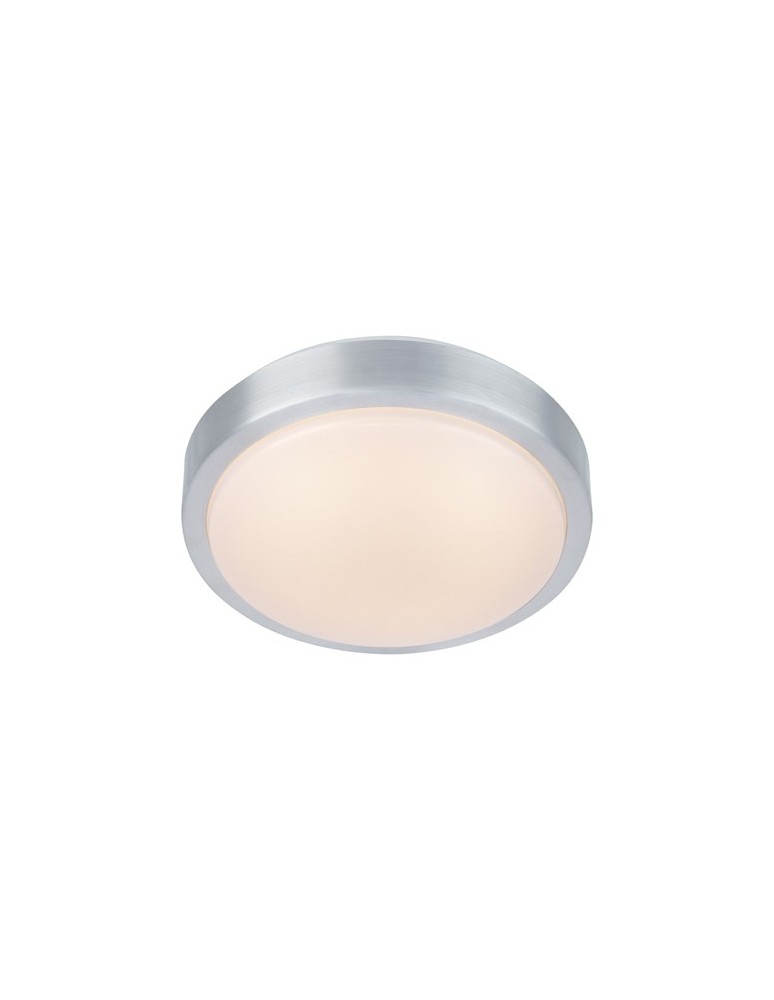 Plafony okrągłe - Markslojd MOON 22cm Led Aluminium/Biały 105957 Plafon - produkt kolory-swiatla.pl 1
