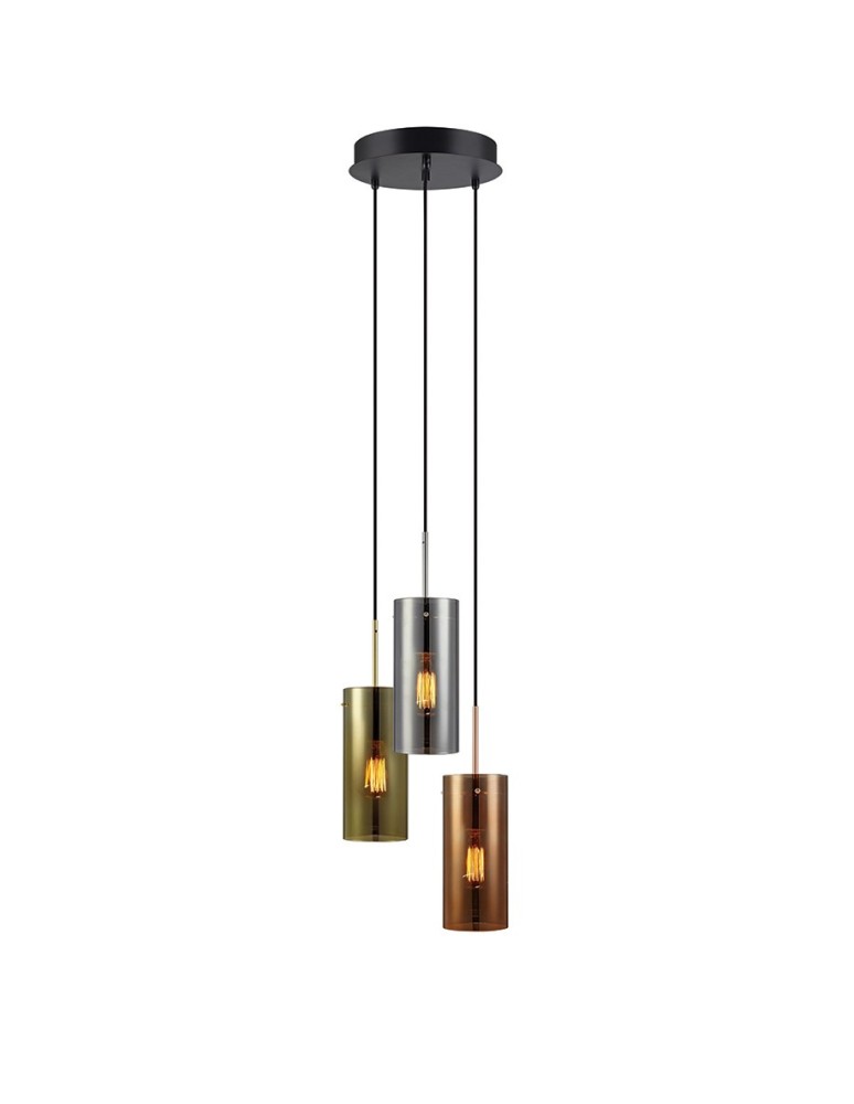 Lampy wiszące - Markslojd STORM 3L Chrom/Złoty/Miedziany 106072 Wisząca - produkt kolory-swiatla.pl 1