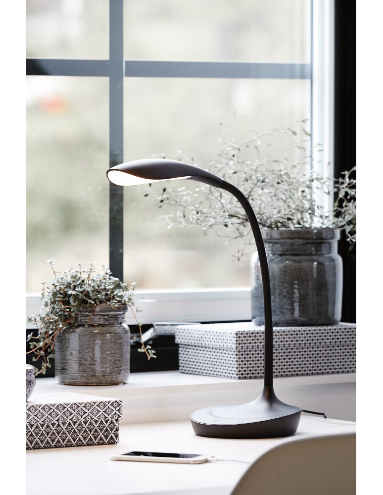 Lampki biurkowe - Markslojd SWAN USB Czarny 106094 Biurkowa - produkt kolory-swiatla.pl 4