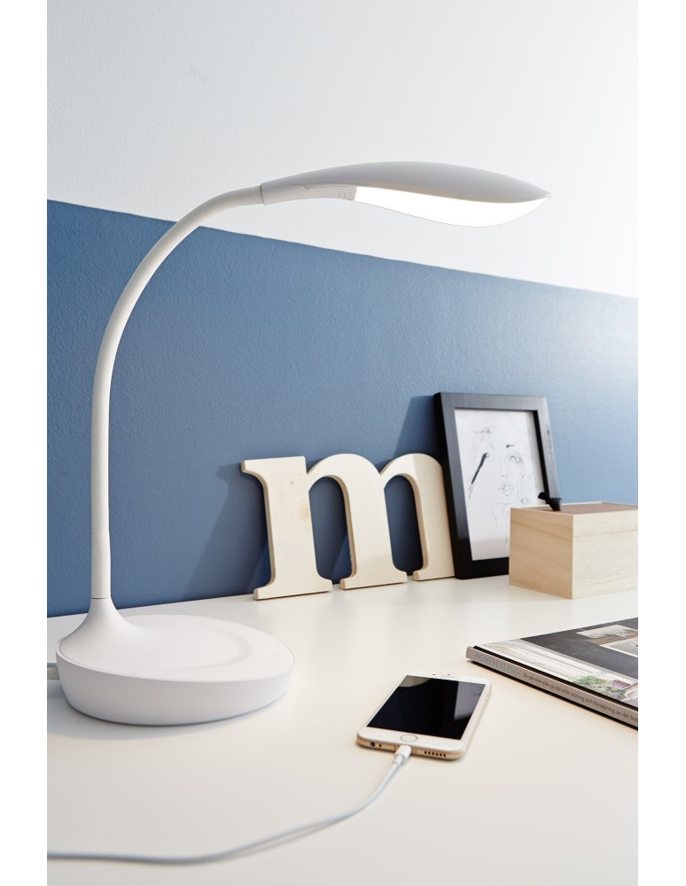 Lampki biurkowe - Markslojd SWAN USB Biały 106093 Biurkowa - product kolory-swiatla.pl 3