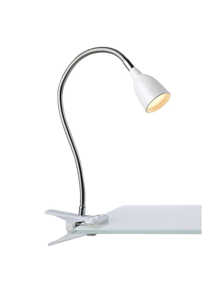 Lampki biurkowe - Markslojd TULIP Klip Biały 106091 Biurkowe - produkt kolory-swiatla.pl 1