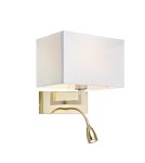 Kinkiety - Markslojd SAVOY Wall 2L Mosiądz/Biały 106308 Kinkiet - product 1