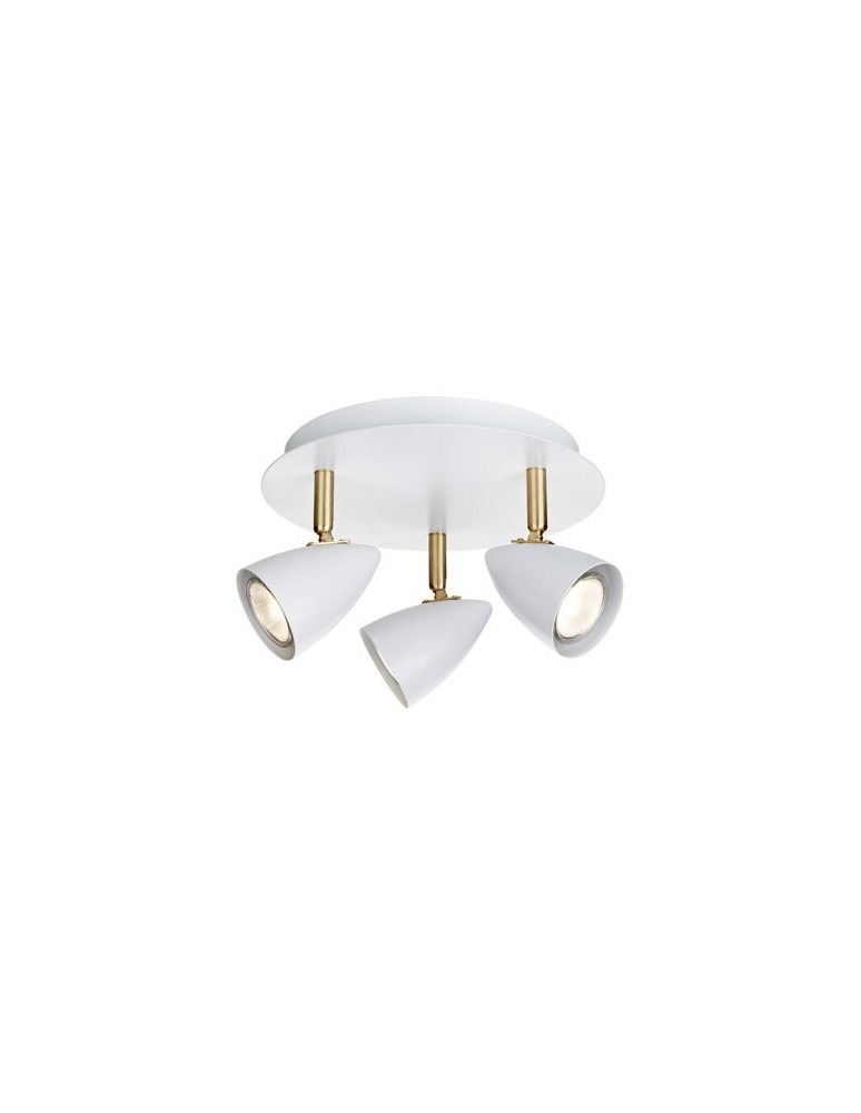Lampy sufitowe reflektory - Markslojd CIRO Ceiling 3L Biały/Mosiądz 106319 Plafon - produkt kolory-swiatla.pl 1