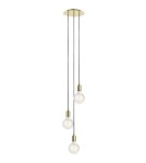 Lampy wiszące żarówki - Markslojd SKY okrągła 3L Mosiądz/Czarny 106333 Wisząca - product 1