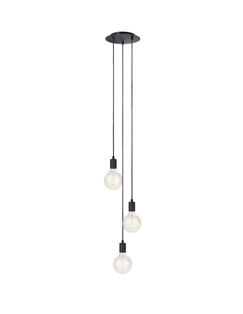 Lampy wiszące żarówki - Markslojd SKY Okrągła 3L Czarny 106334 Wisząca - produkt kolory-swiatla.pl 1