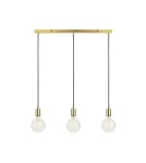 Lampy wiszące na listwie - Markslojd SKY prosta 3L Mosiądz/Czarny 106335 Wisząca - product 1