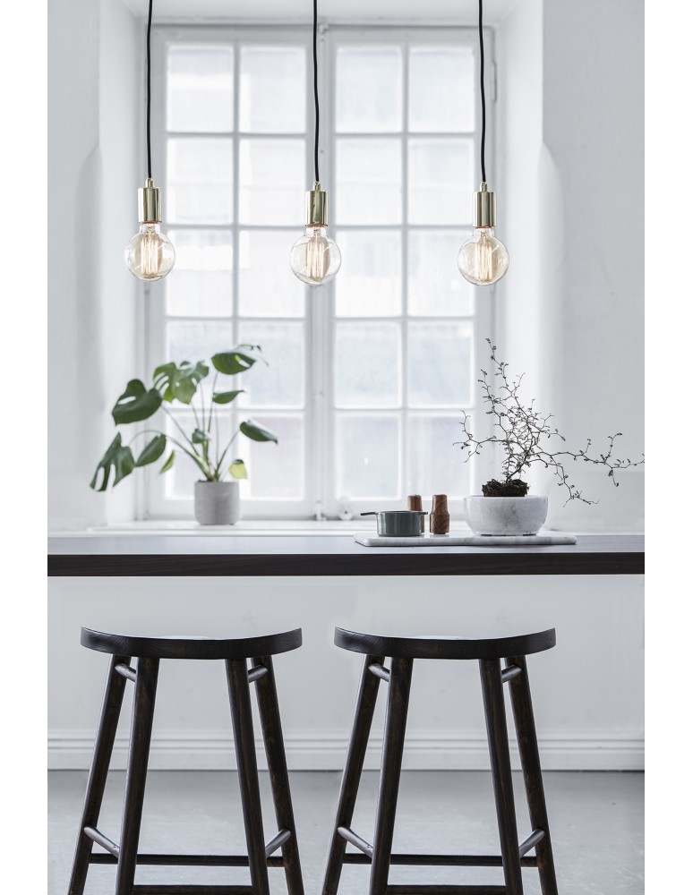 Lampy wiszące na listwie - Markslojd SKY prosta 3L Mosiądz/Czarny 106335 Wisząca - product kolory-swiatla.pl 2
