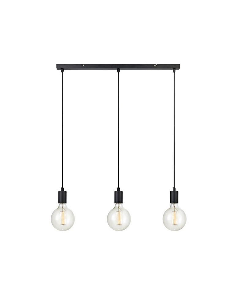 Lampy wiszące na listwie - Markslojd SKY prosta 3L Czarny 106336 Wisząca - produkt kolory-swiatla.pl 1