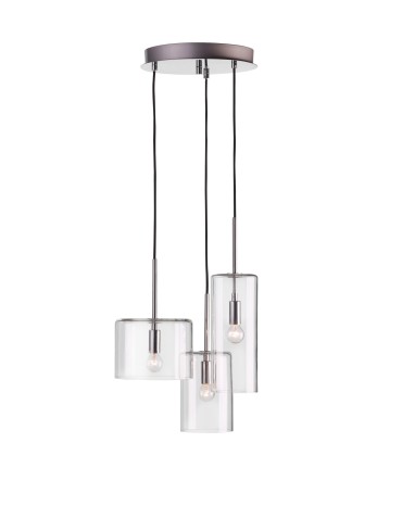 Markslojd ROCKFORD 3L Chrom/Przezroczysty 105099 Wisząca