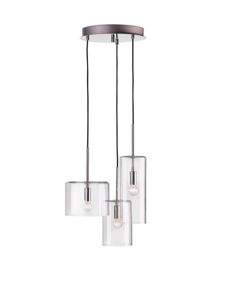 Lampy wiszące - Markslojd ROCKFORD 3L Chrom/Przezroczysty 105099 Wisząca - produkt kolory-swiatla.pl 1