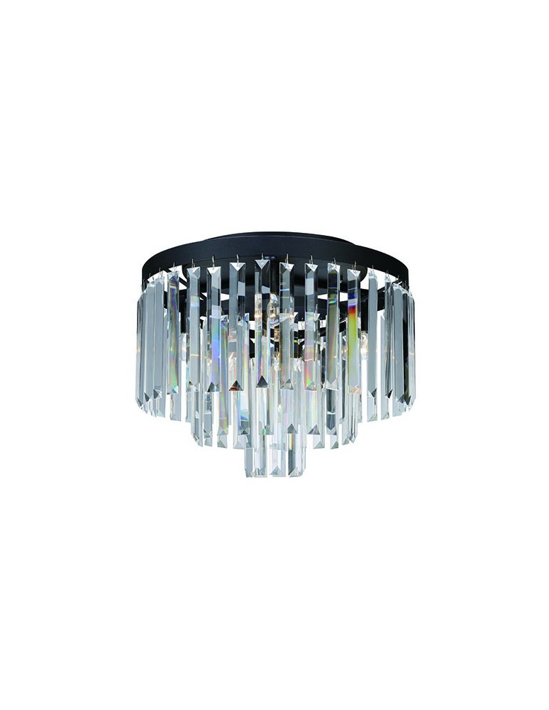 Lampy sufitowe z kryształami - Markslojd VENTIMIGLIA 42cm Czarny 106563 Plafon - produkt kolory-swiatla.pl 1