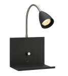 Kinkiety w stylu skandynawskim - Markslojd LOGI 1xGU10 Kinkiet Czarny 107141 - product 1