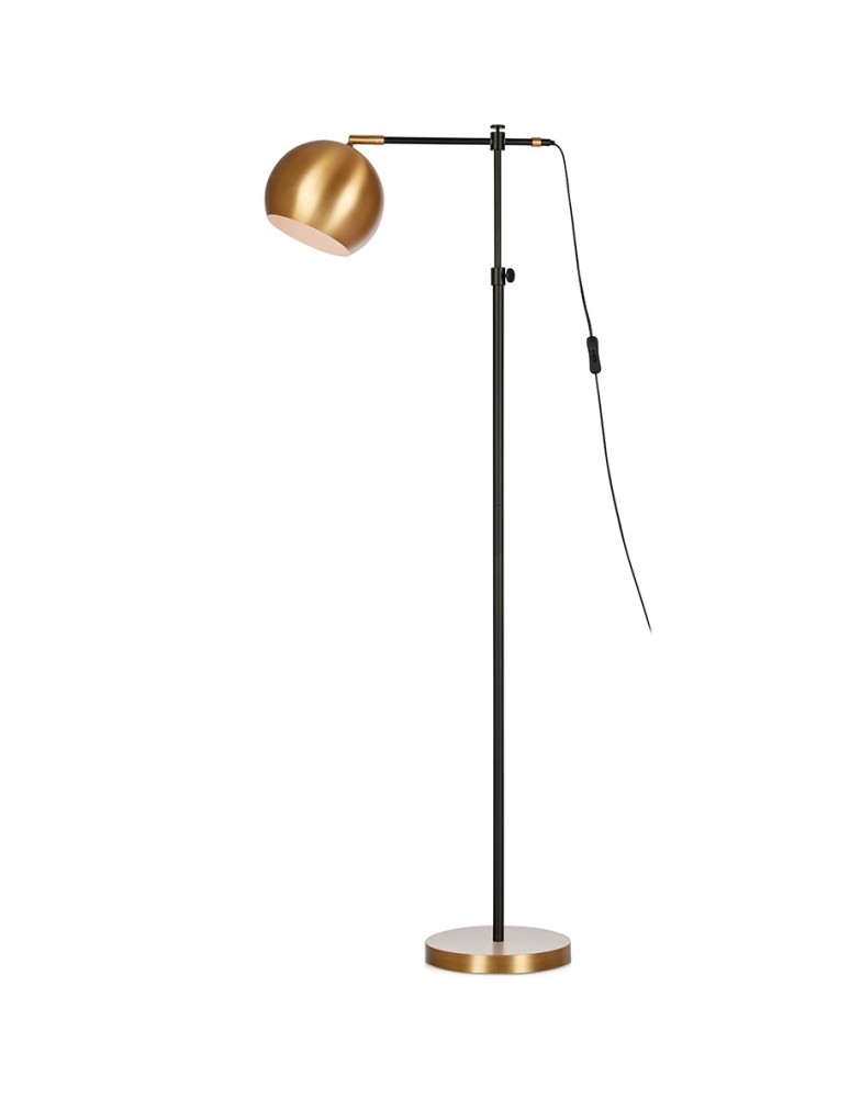 Lampy podłogowe łamane - Markslojd CHESTER 1xE27 Podłogowa Czarny, Brązowy 107231 - produkt kolory-swiatla.pl 1