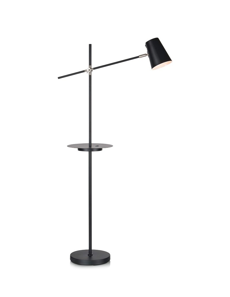 Lampy podłogowe łamane - Markslojd Linear Czarny Podłogowa 1xE14 USB 107307 - produkt kolory-swiatla.pl 1