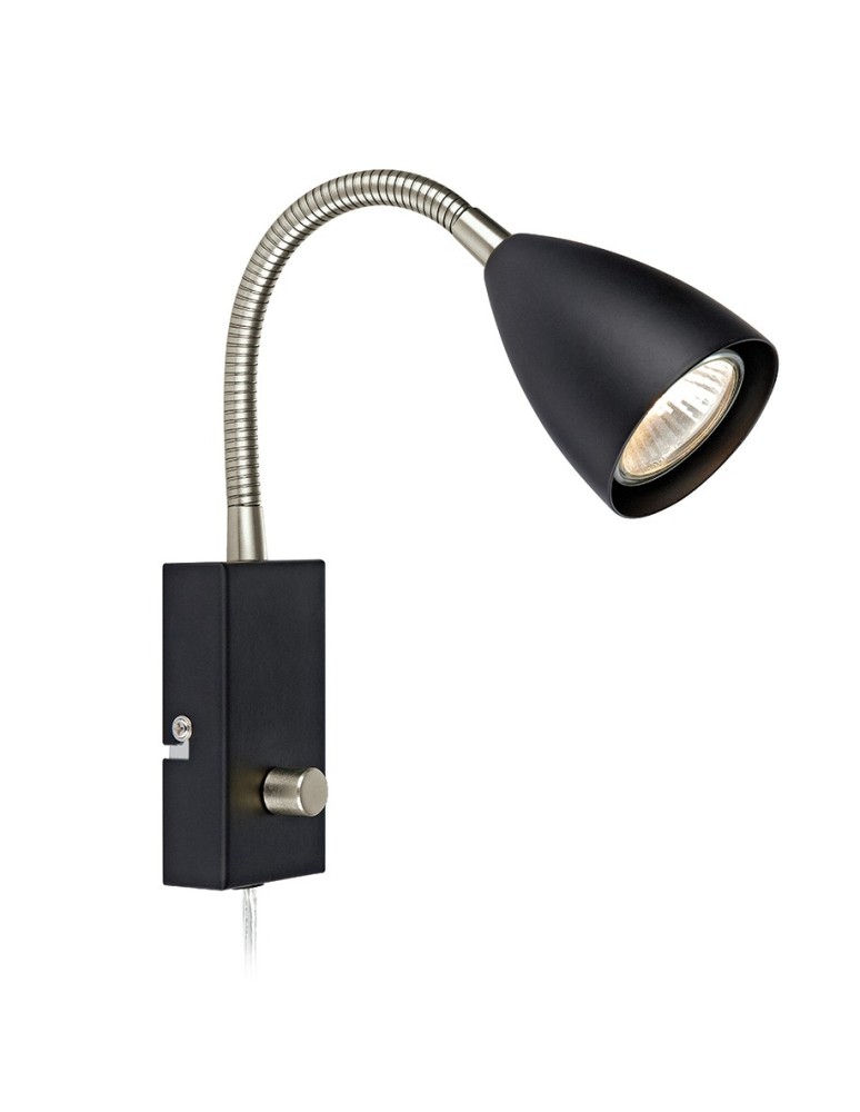 Kinkiety - Markslojd Ciro Flex Czarny Kinkiet 1xGU10 107409 - produkt kolory-swiatla.pl 1