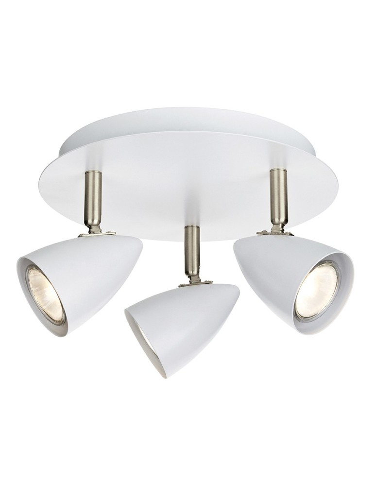 Lampy sufitowe regulowane - spoty - Markslojd Ciro Biały Plafon 3xGU10 107412 - produkt kolory-swiatla.pl 1
