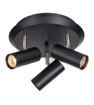 Lampy sufitowe reflektory - Markslojd Barcelona Czarny Plafon 3xGU10 107348 - product 1