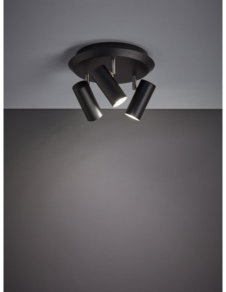 Lampy sufitowe reflektory - Markslojd Barcelona Czarny Plafon 3xGU10 107348 - product kolory-swiatla.pl 2