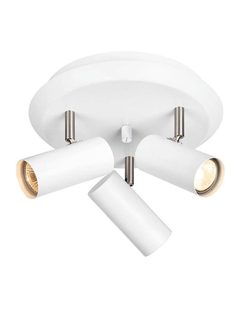 Lampy sufitowe reflektory - Markslojd Barcelona Biały Plafon 3xGU10 107349 - produkt kolory-swiatla.pl 1