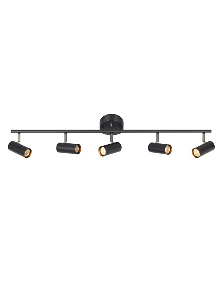 Lampy sufitowe reflektory - Markslojd Barcelona Czarny listwa Sufitowa 5xGU10 107351 - produkt kolory-swiatla.pl 1