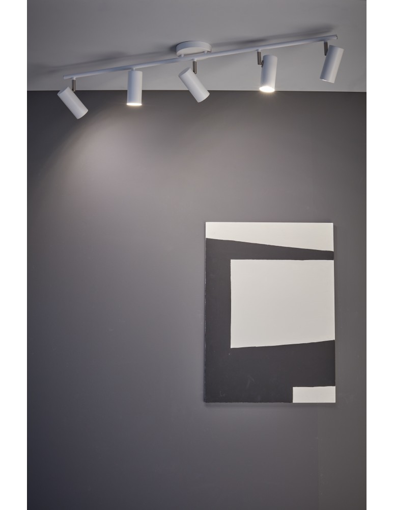 Lampy sufitowe reflektory - Markslojd Barcelona Biały listwa Sufitowa 5xGU10 107352 - product kolory-swiatla.pl 2