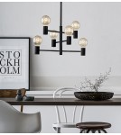 Żyrandole w stylu skandynawskim - Markslojd CAPITAL 6L Czarny 107281 Czarny Wisząca - produkt 4