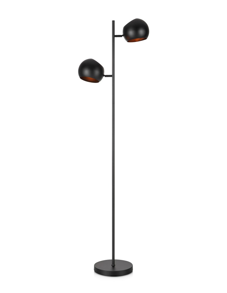Lampy podłogowe regulowane - Markslojd EDGAR Podłogowa 2L Czarny 107741 - produkt kolory-swiatla.pl 1