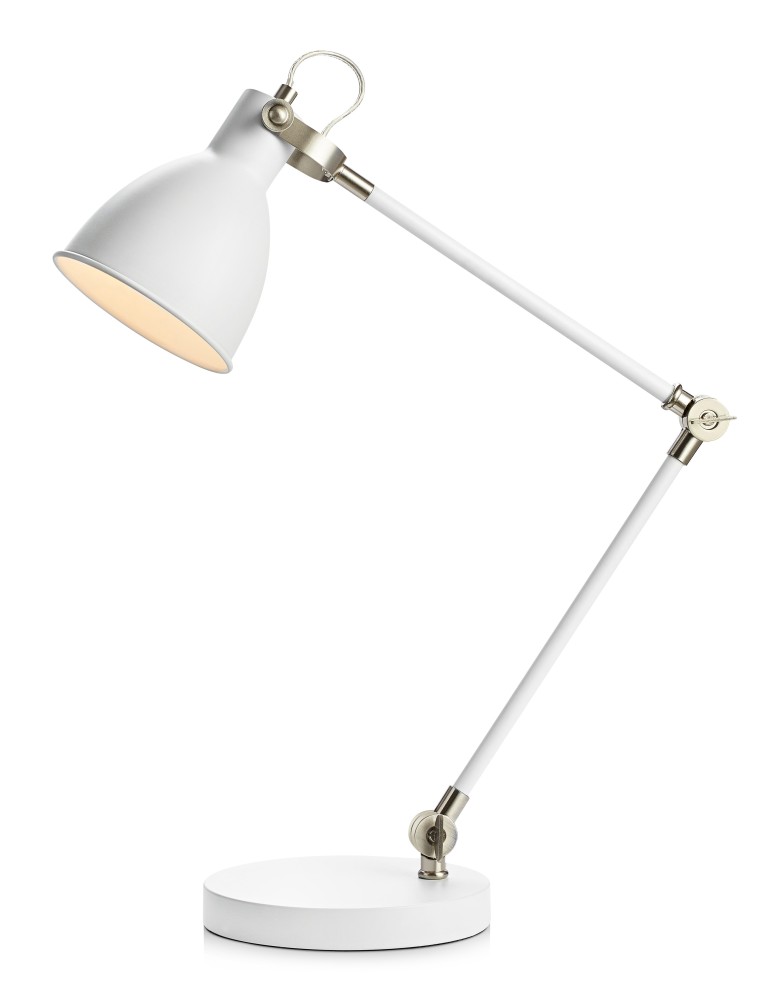 Lampy stołowe do czytania - Markslojd HOUSE Stołowa 1L Biały/Stal 107738 - produkt kolory-swiatla.pl 1