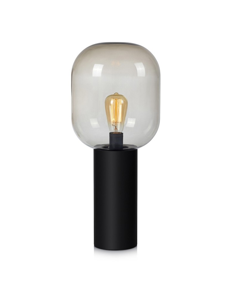 Lampy stołowe w stylu skandynawskim - Markslojd BROOKLYN Stołowa 1L 56cm Czarny/Przydymiony 107479 - produkt kolory-swiatla.pl 1