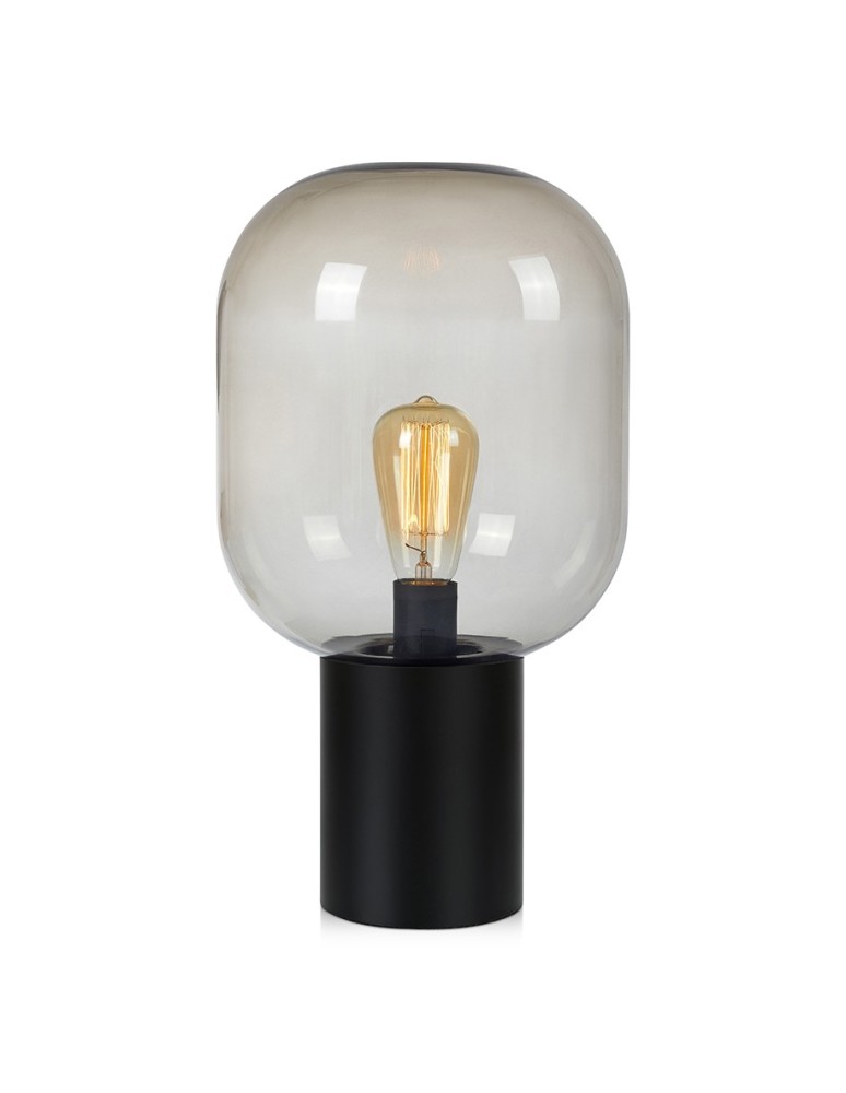 Lampy stołowe w stylu skandynawskim - Markslojd  BROOKLYN Stołowa 1L 44cm Czarny/Przydymiony 107481 - produkt kolory-swiatla.pl 1