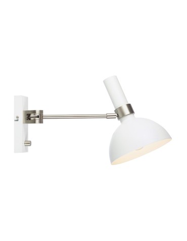 Markslojd LARRY Kinkiet 1L Biały/Stal 107499