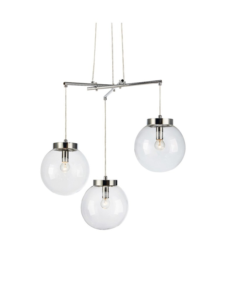 Lampy wiszące - Markslojd SICILY Wisząca 3L Chrom/Przezroczysty 107015 - produkt kolory-swiatla.pl 1