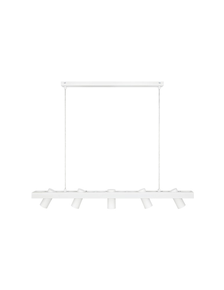 Lampy wiszące na listwie - Markslojd TORINO Wisząca 5L Biały 107783 - produkt kolory-swiatla.pl 1