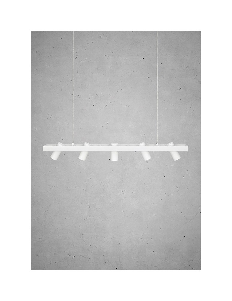 Lampy wiszące na listwie - Markslojd TORINO Wisząca 5L Biały 107783 - product kolory-swiatla.pl 2