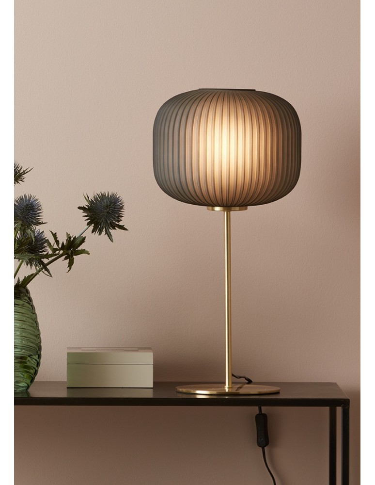 Lampy stołowe w stylu skandynawskim - Markslojd SOBER Stołowa 1L Mosiądz/Szary 107820 - produkt kolory-swiatla.pl 1