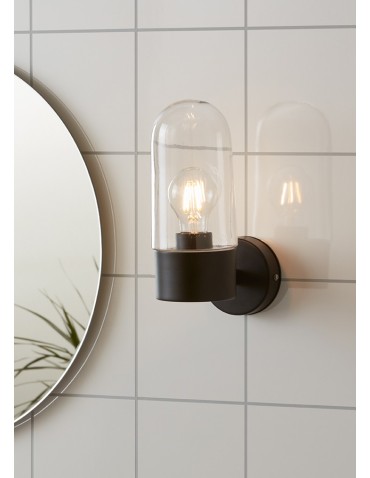 Markslojd ZEN Kinkiet 1L Czarny/Przezroczysty IP44 107800 - produkt 2